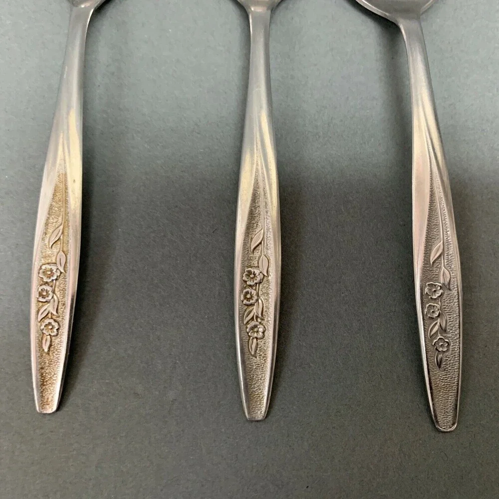 Superior Stainless International Silver Sugar Shell Spoons Radiant Rose Flatware